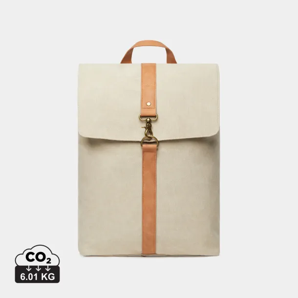  VINGA Bosler canvas backpack - Vinga beige