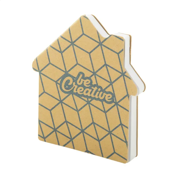 CreaStick House Eco custom sticky notepad Natural