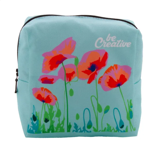 CreaBeauty Square M personalizirana toaletna torbica Crna Bijela