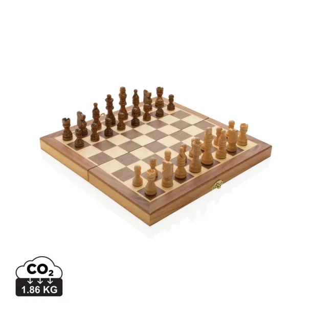  FSC® luksuzni drveni sklopivi šah - XD Collection Smeđa