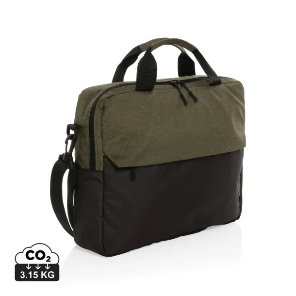  Kazu AWARE™ RPET klasična torba za 15,6" laptop - XD Collection Zelena