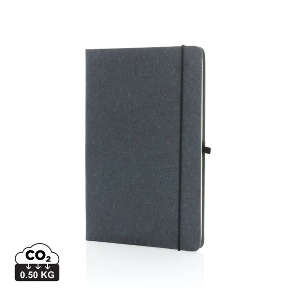  Recycled leather hardcover notebook A5 - XD Collection Grey