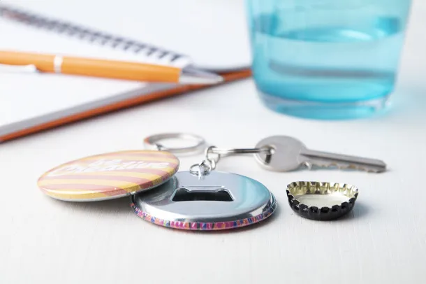 KeyBadge Bottle bedž privjesak za ključeve Srebrna Bijela