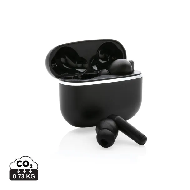  RCS recycled plastic Swiss Peak TWS earbuds 2.0 - Swiss Peak Black