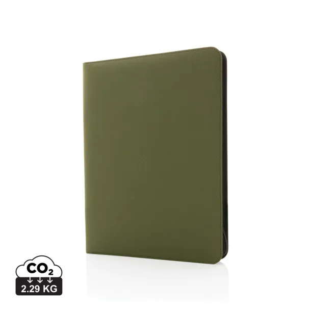  Impact Aware™ deluxe 300D tech portfolio with zipper - XD Collection Green
