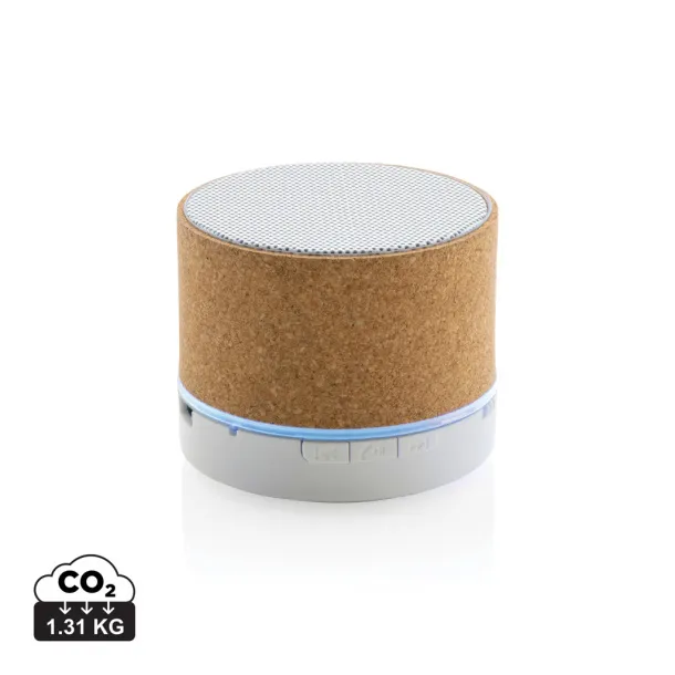  FSC® cork 3W wireless speaker - XD Collection Brown