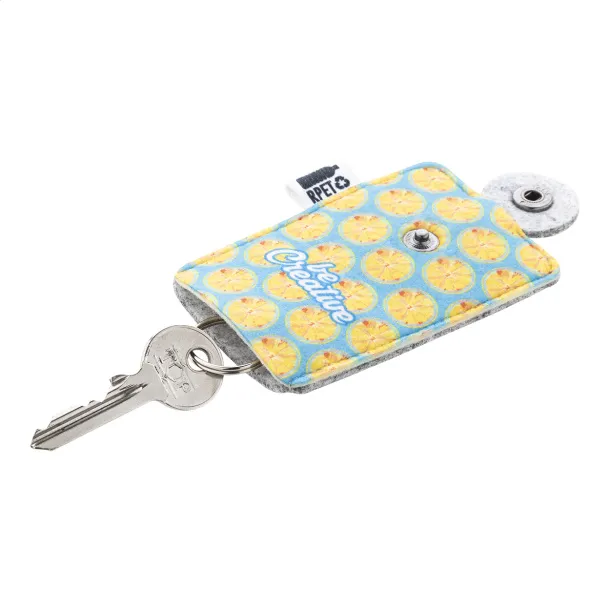 CreaFelt Keysave personalizirana torbica za privjesak Bijela Siva