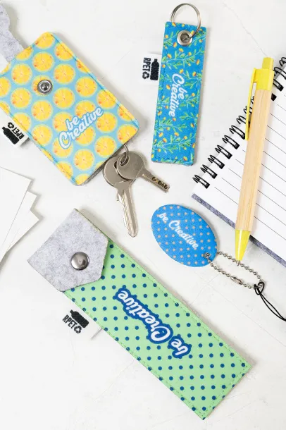 CreaFelt Keysave custom keyring pouch White Grey