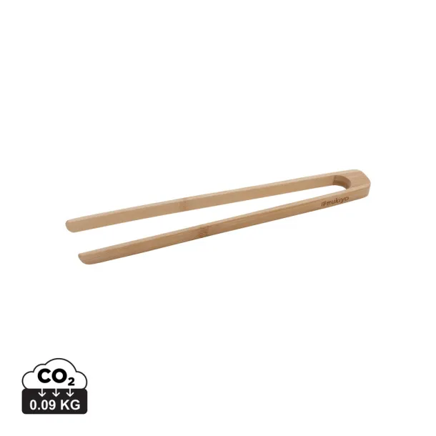 Ukiyo  bamboo serving tongs - Ukiyo Brown