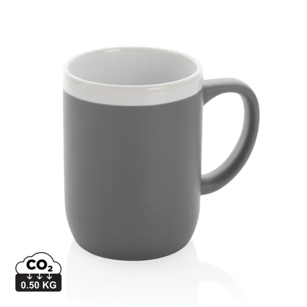  Ceramic mug with white rim - XD Collection Siva White