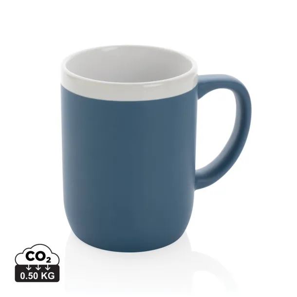  Keramička šalica s bijelim rubom - XD Collection Plava Bijela