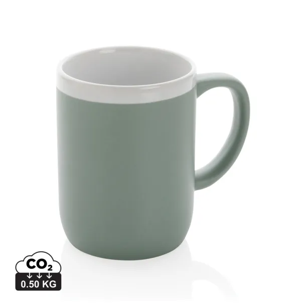  Keramička šalica s bijelim rubom, 300 ml - XD Collection 45533C Bijela