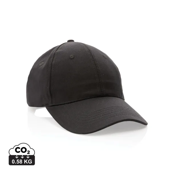 Impact 190gr kapa šilterica od recikliranog pamuka s AWARE™ tragačem - 6 panela - XD Collection Crna