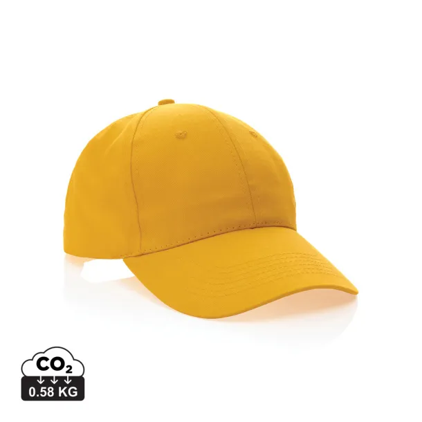 Impact 190gr kapa šilterica od recikliranog pamuka s AWARE™ tragačem - 6 panela - XD Collection Žuta