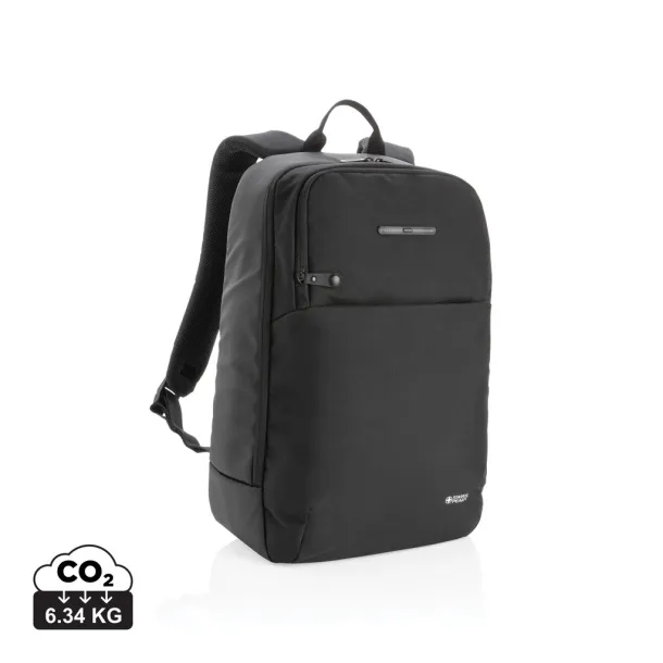  Swiss Peak laptop backpack with UV-C sterilizer pocket - Swiss Peak Black