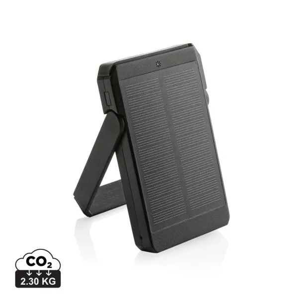  Skywave solarna prijenosna baterija s 10W bežičnim punjeačem od RCS reciklirane plastike, 5.000 mAh - XD Xclusive Crna