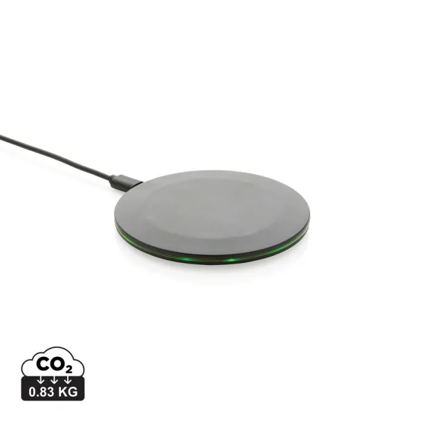  RCS recycled plastic 15W Wireless fast charger - XD Collection Black