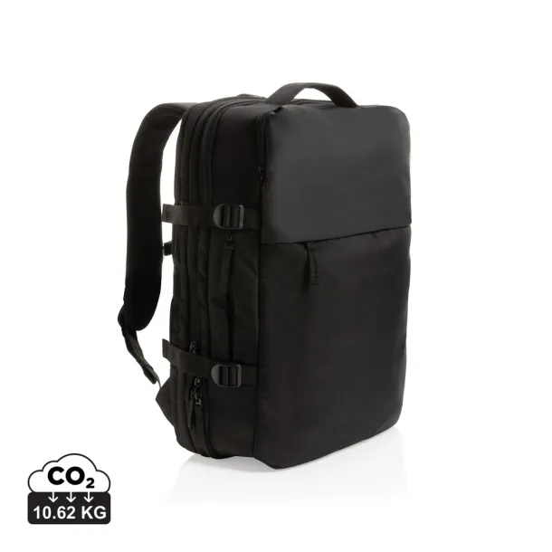  Swiss Peak AWARE™ RPET proširiv vikend ruksak za 15,6" laptop - Swiss Peak Crna