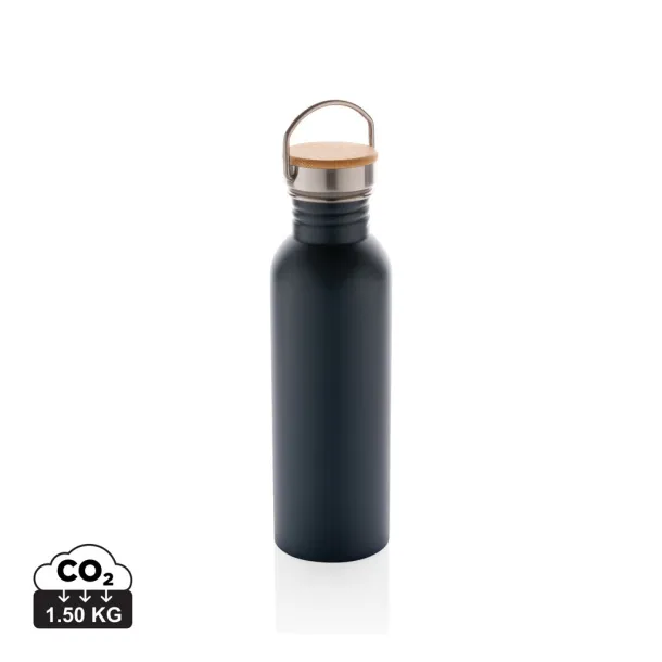  Moderna boca za vodu od nehrđajučeg čelika s čepom od bambusa, 700ml - XD Collection Plava