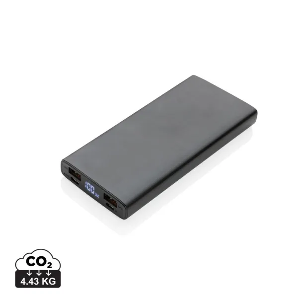  Aluminijska prijenosna baterija 10000 mAh 18W - XD Collection Crna