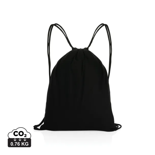  Impact AWARE™ Recycled cotton drawstring backpack 145gr - XD Collection Black