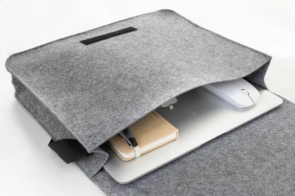 Refelt Courier RPET felt messenger bag Grey