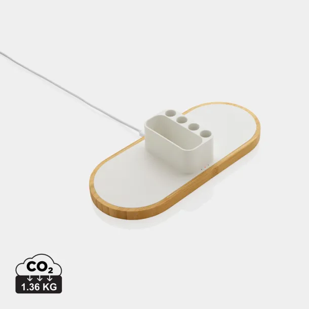  Ontario dvostruki punjač 10W od FSC® i RCS rplastike - XD Xclusive Bijela