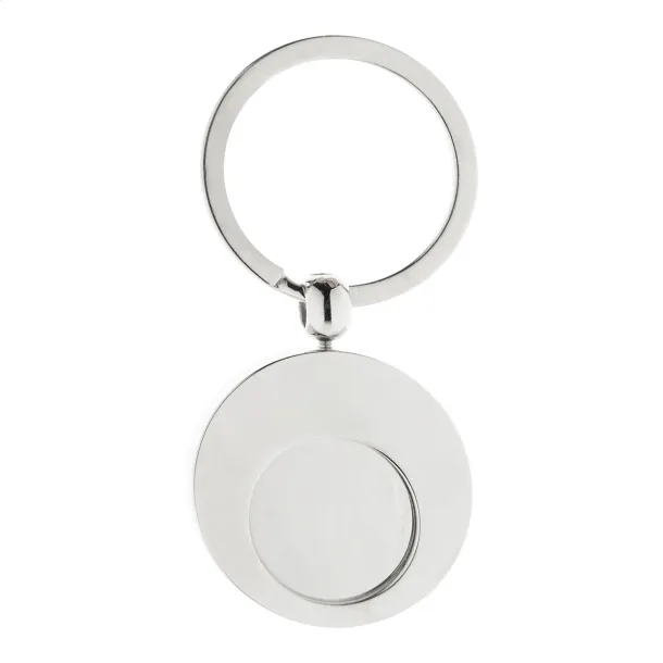 Cromo trolley coin keyring Silver