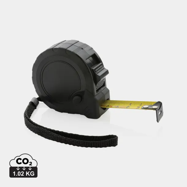  RCS recycled plastic 5M/19 mm tape with stop button - XD Collection Black