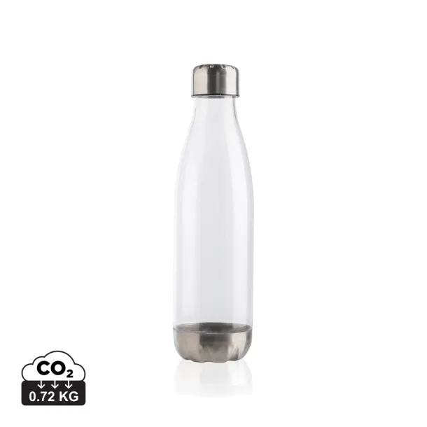  Leakproof water bottle with stainless steel lid - XD Collection Transparent