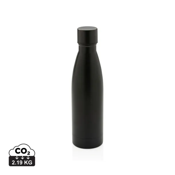  Izdržljiva termos boca od RCS recikliranog nehrđajućeg čelika, 500 ml - XD Collection Crna