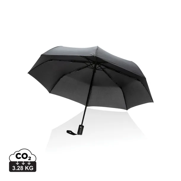  21" Impact AWARE™ RPET 190T auto open/close umbrella - XD Collection Black