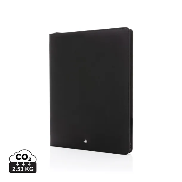  Swiss Peak Heritage RCS rPU A4 portfolio with zipper - Swiss Peak Black