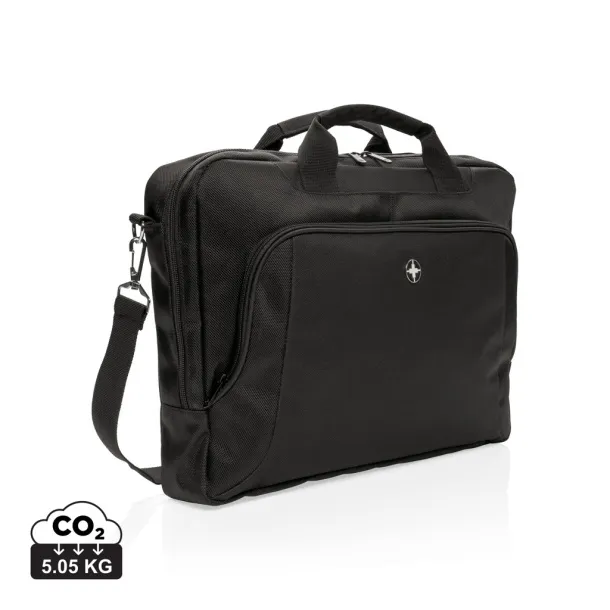  Swiss Peak deluxe 15.6” laptop bag - Swiss Peak Black