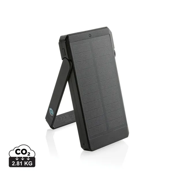  Skywave solarna prijenosna baterija od RCS reciklirane plastike, 10 000 mAh - XD Xclusive Crna