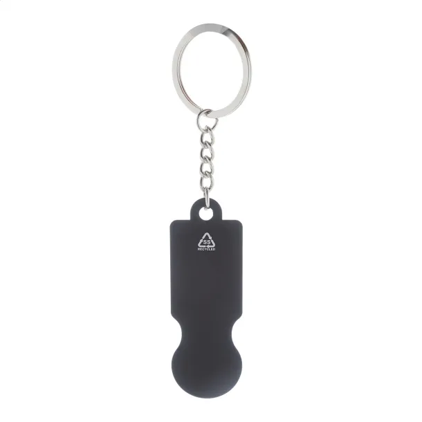 ShineCart trolley coin keyring Black