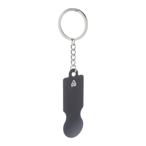 ShineCart trolley coin keyring Black