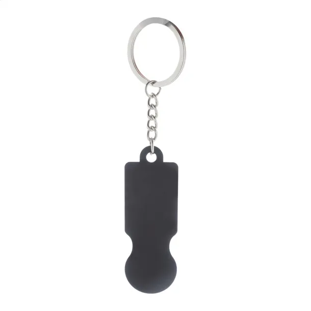 ShineCart trolley coin keyring Black