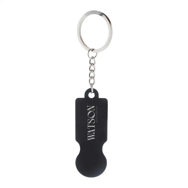 ShineCart trolley coin keyring Black