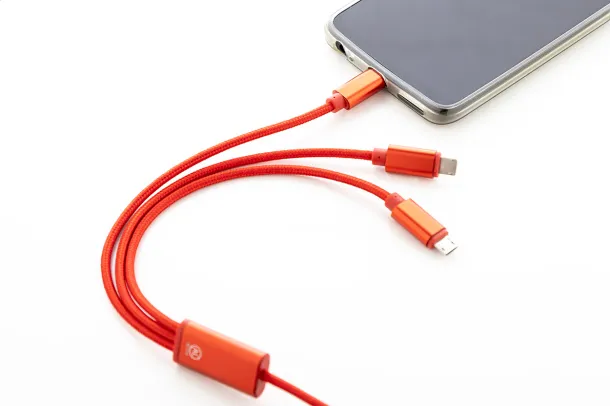 Ralong USB charger cable Red