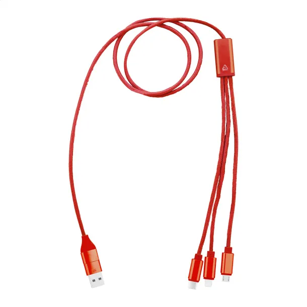 Ralong USB charger cable Red