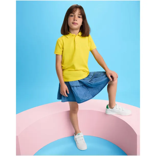 Star short sleeve kids polo - Roly Tropical Green