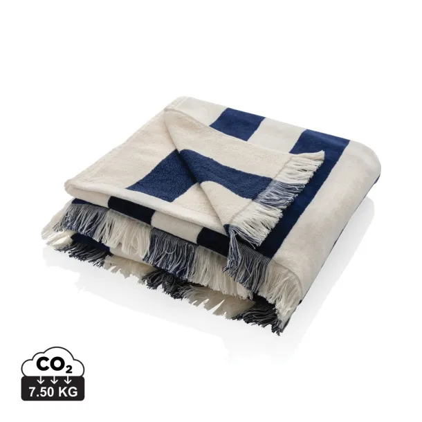  Ukiyo Yukari AWARE™ XL deluxe ručnik za plažu, 100x180 cm - 500 g/m2 - Ukiyo navy