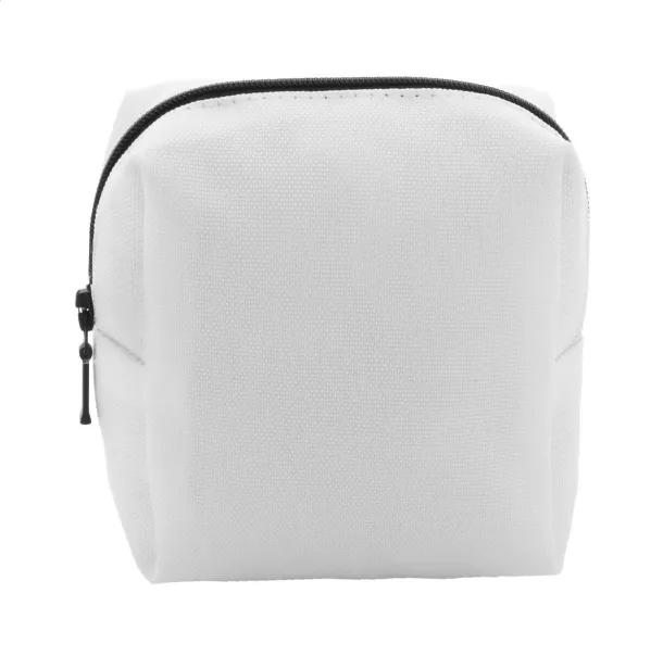 CreaBeauty Square S personalizirana toaletna torbica Crna Bijela