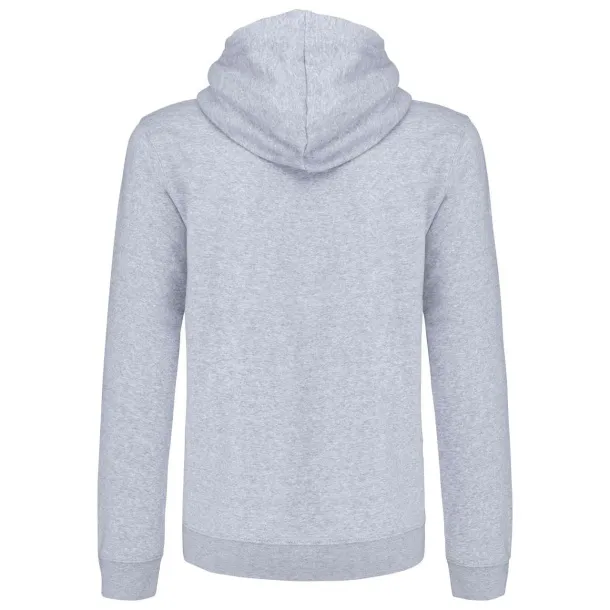  MEN'S CONTRAST HOODED FULL ZIP SWEATSHIRT - Kariban Oxford Grey Navy