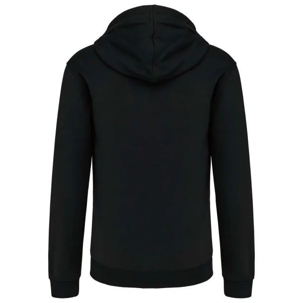  MEN'S CONTRAST HOODED FULL ZIP SWEATSHIRT - Kariban Black Red