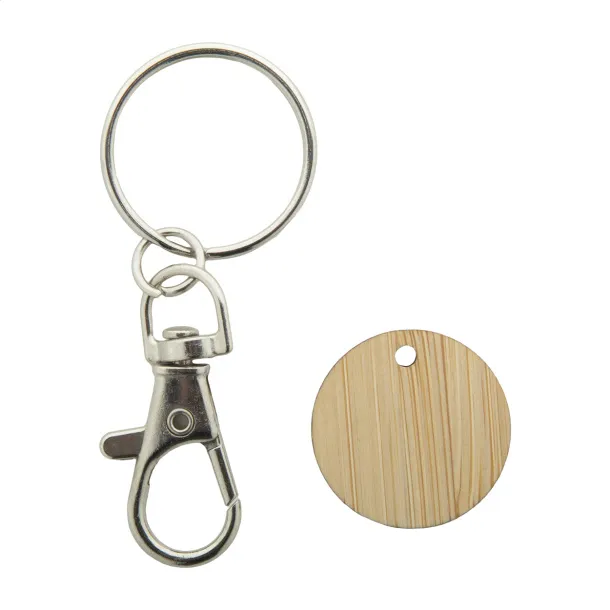 Boomarket trolley coin keyring Natural