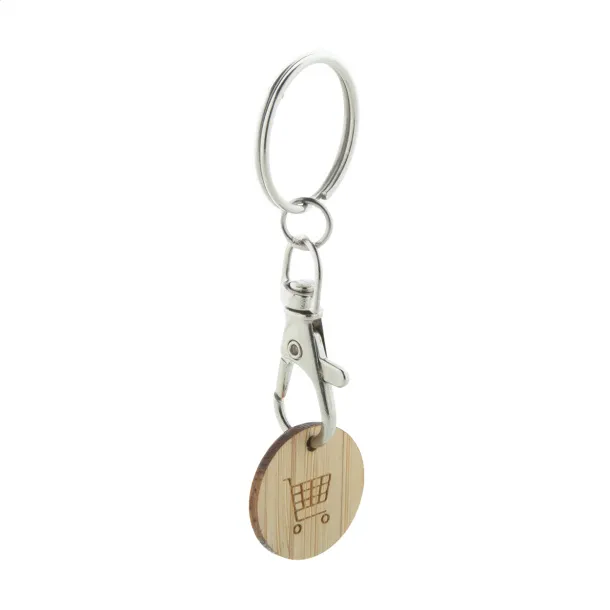 Boomarket trolley coin keyring Natural