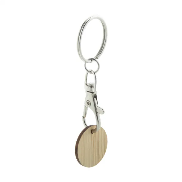 Boomarket trolley coin keyring Natural
