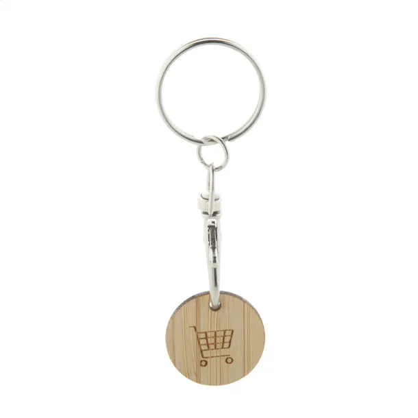 Boomarket trolley coin keyring Natural